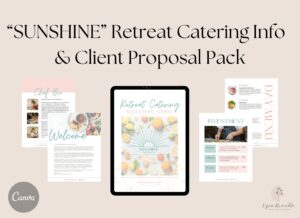 Sunshine Retreat Catering Canva Template Bundle